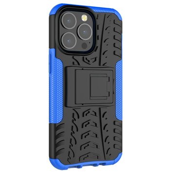 TPU antichoc avec étui robuste compatible avec iPhone 13 Pro - bleu et noir