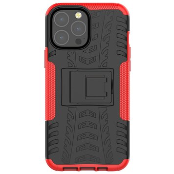 TPU antichoc avec étui robuste compatible avec iPhone 13 Pro Max - Rouge et noir TPU antichoc avec étui robuste compatible avec iPhone 13 Pro Max - Rouge et noir
