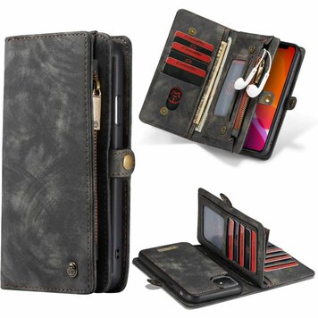Caseme Retro Wallet étui en croûte de cuir compatible avec iPhone 11 - noir Caseme Retro Wallet étui en croûte de cuir compatible avec iPhone 11 - noir