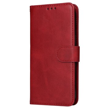 Étui portefeuille en cuir artificiel Bookcase compatible avec iPhone 14 - rouge Étui portefeuille en cuir artificiel Bookcase compatible avec iPhone 14 - rouge
