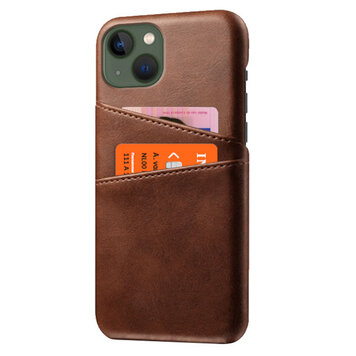 Étui en cuir artificiel Duo Cardslot Wallet compatible avec iPhone 12 mini - marron Étui en cuir artificiel Duo Cardslot Wallet compatible avec iPhone 12 mini - marron