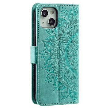 Étui portefeuille en TPU Mandala compatible avec iPhone 14 Plus - vert Étui portefeuille en TPU Mandala compatible avec iPhone 14 Plus - vert