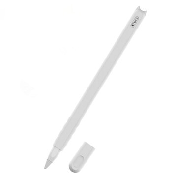 Housse de protection Extra Grip en silicone compatible avec Apple Pencil 2 - Blanc Housse de protection Extra Grip en silicone compatible avec Apple Pencil 2 - Blanc