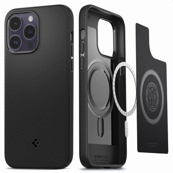 Coque Spigen Mag Armor Case compatible avec iPhone 14 Pro Max - noir Magfit Coque Spigen Mag Armor Case compatible avec iPhone 14 Pro Max - noir Magfit