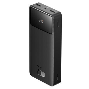 Baseus Bipow Powerbank 20000mAh 25W Charge Rapide Double port et câble USB-A et USB-C - Noir Baseus Bipow Powerbank 20000mAh 25W Charge Rapide Double port et câble USB-A et USB-C - Noir