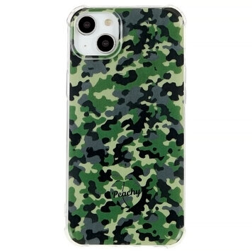 Coque TPU Army Camouflage Survivor compatible avec iPhone 14 Plus - Vert Armée