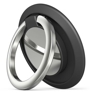 Support De Bague Pour Smartphone Poignée De Support De Doigt Magnétique - Noir