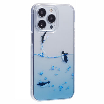 Coque en TPU Penguin Ocean compatible avec iPhone 12 Pro Max - transparente Coque en TPU Penguin Ocean compatible avec iPhone 12 Pro Max - transparente