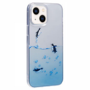 Coque en TPU Penguin Ocean compatible avec iPhone 15 - transparente Coque en TPU Penguin Ocean compatible avec iPhone 15 - transparente