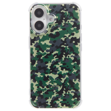 Coque Camo Survivor TPU avec coins renforcés compatible avec iPhone 16 - Vert Armée Coque Camo Survivor TPU avec coins renforcés compatible avec iPhone 16 - Vert Armée