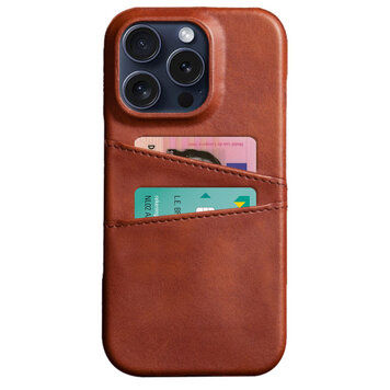 Étui en cuir végétalien Duo Cardslot Wallet compatible avec iPhone 16 Pro Max - marron Étui en cuir végétalien Duo Cardslot Wallet compatible avec iPhone 16 Pro Max - marron