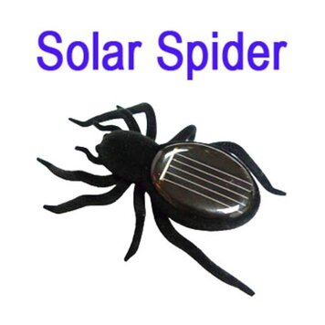 Araignée à énergie solaire jouet noir Araignée à énergie solaire