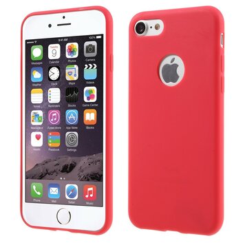 Coque en silicone de couleur rouge unie compatible avec iPhone 7 8 Coque rouge Coque rouge Coque en silicone de couleur rouge unie compatible avec iPhone 7 8 Coque rouge Coque rouge