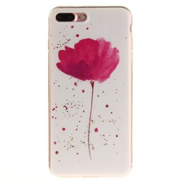 Fleur rose avec coque blanche compatible avec iPhone 7 Plus 8 Plus coque en silicone TPU Fleur rose avec coque blanche compatible avec iPhone 7 Plus 8 Plus coque en silicone TPU
