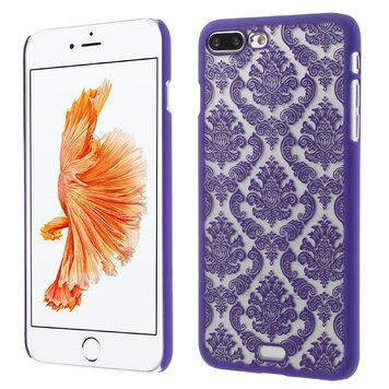 Coque rigide violette motif henné compatible avec iPhone 7 Plus 8 Plus coque transparente Coque rigide violette motif henné compatible avec iPhone 7 Plus 8 Plus coque transparente