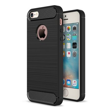 Coque en TPU carbone noir compatible avec iPhone 5 5s SE 2016 Armor Coque en TPU carbone noir compatible avec iPhone 5 5s SE 2016 Armor