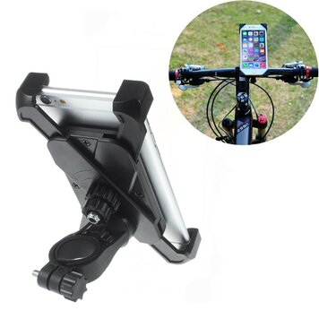 Support de vélo universel compatible avec iPhone / Samsung Support de téléphone de vélo réglable - Noir