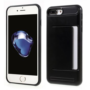 Étui noir avec clip pour cartes compatible avec iPhone 7 Plus 8 Plus Étui noir avec clip pour cartes compatible avec iPhone 7 Plus 8 Plus