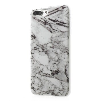 Coque en marbre blanc compatible avec iPhone 7 Plus 8 Plus en TPU Coque en marbre blanc compatible avec iPhone 7 Plus 8 Plus en TPU