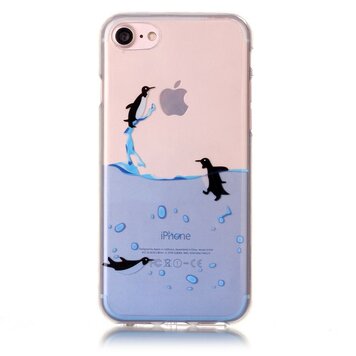 Coque transparente en TPU compatible avec iPhone 7, 8, SE 2020, SE 2022, motif pingouin Coque transparente en TPU compatible avec iPhone 7, 8, SE 2020, SE 2022, motif pingouin