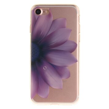 Coque transparente en TPU compatible avec iPhone 7 8 SE 2020 SE 2022 avec fleur violette Coque transparente en TPU compatible avec iPhone 7 8 SE 2020 SE 2022 avec fleur violette