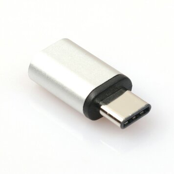 Adaptateur micro USB vers USB C argent Adaptateur micro USB vers USB C argent
