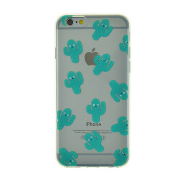 Coque en TPU transparente Happy cactus la coque compatible avec iPhone 6 6s Coque en TPU transparente Happy cactus la coque compatible avec iPhone 6 6s