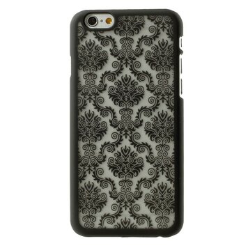 Coque baroque noire compatible avec iPhone 6 6s coque rigide henné damassé fleur Coque baroque noire compatible avec iPhone 6 6s coque rigide henné damassé fleur