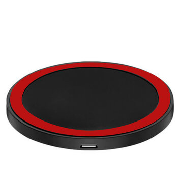 Tapis de chargement Qi universel sans fil avec anneau noir et rouge Tapis de chargement Qi universel sans fil avec anneau noir et rouge