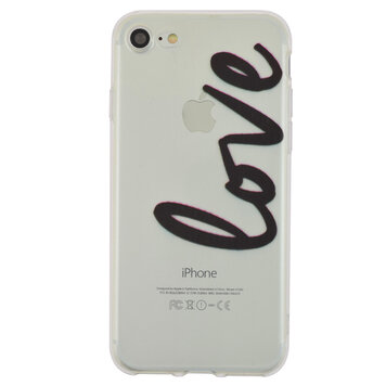 Coque Love compatible avec iPhone 7 8 SE 2020 SE 2022, élégante coque transparente en TPU Coque Love compatible avec iPhone 7 8 SE 2020 SE 2022, élégante coque transparente en TPU
