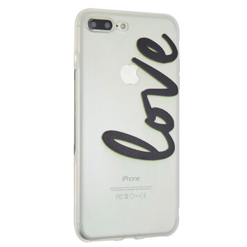 Love Case Coque transparente compatible avec iPhone 7 Plus 8 Plus Coque transparente TPU Love Case Coque transparente compatible avec iPhone 7 Plus 8 Plus Coque transparente TPU