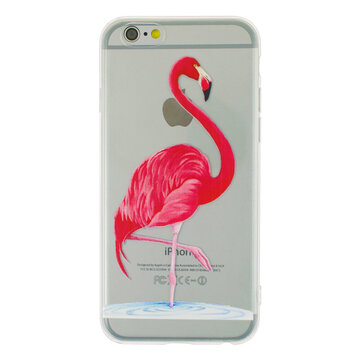 Coque transparente en TPU flamant rose compatible avec iPhone 6 6s Coque transparente en TPU flamant rose compatible avec iPhone 6 6s