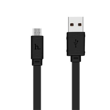 Câble de chargement HOCO Micro USB - Câble plat 1 mètre - Noir Android Câble de chargement HOCO Micro USB - Câble plat 1 mètre - Noir Android