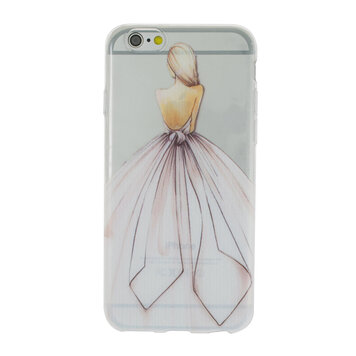 Robe de danseuse adaptée aux coques iPhone 6 et 6s - Fille pastel blanc rose Robe de danseuse adaptée aux coques iPhone 6 et 6s - Fille pastel blanc rose