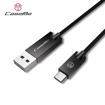 Câble Caseme USB vers USB C 1,2 mètres - câble de chargement noir Câble Caseme USB vers USB C 1,2 mètres - câble de chargement noir