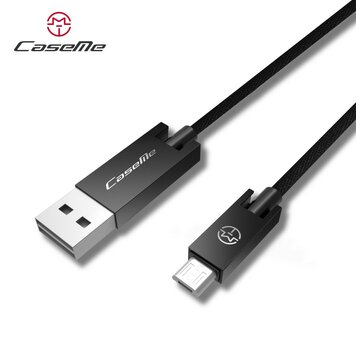 Câble Caseme USB vers Micro USB 1,2 mètres - câble de chargement noir Android Câble Caseme USB vers Micro USB 1,2 mètres - câble de chargement noir Android