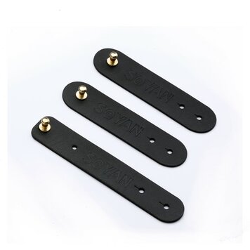 Organisateur de câbles universel en cuir pour serre-câbles - Noir 3 pièces Organisateur de câbles universel en cuir pour serre-câbles - Noir 3 pièces