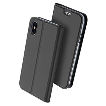 DUX DUCIS Skin Pro Series - étui en cuir compatible avec iPhone X XS - gris DUX DUCIS Skin Pro Series - étui en cuir compatible avec iPhone X XS - gris