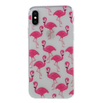 Coque en TPU Flamants roses la coque compatible avec iPhone X XS - Transparente Coque en TPU Flamants roses la coque compatible avec iPhone X XS - Transparente