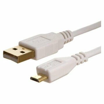 Câble de chargement micro USB câble de chargeur 1 mètre de long - Blanc Câble de chargement micro USB câble de chargeur 1 mètre de long - Blanc