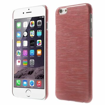 Coque rigide brossée la coque compatible avec iPhone 6 Plus 6s Plus - Rouge
