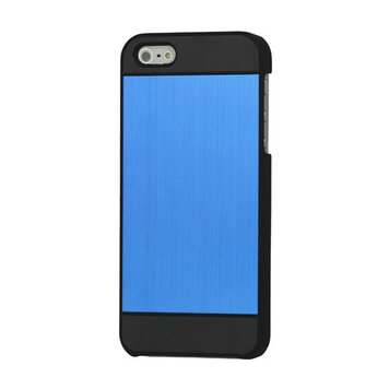 Coque en aluminium compatible avec iPhone 5 5s SE 2016, coque rigide - Bleu Coque en aluminium compatible avec iPhone 5 5s SE 2016, coque rigide - Bleu