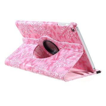 Étui rotatif floral compatible avec iPad 2017 2018 - Rose Étui rotatif floral compatible avec iPad 2017 2018 - Rose