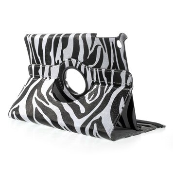 Étui standard à couverture rotative Zebra compatible avec iPad 2017 2018 - Noir Blanc Étui standard à couverture rotative Zebra compatible avec iPad 2017 2018 - Noir Blanc
