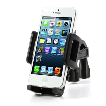 Support de téléphone pour guidon de vélo, support de vélo universel réglable - Noir