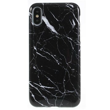 Coque en marbre Coque en marbre TPU compatible avec iPhone X XS - Noir Coque en marbre Coque en marbre TPU compatible avec iPhone X XS - Noir