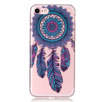 TPU Transparent Dreamcatcher compatible avec iPhone 7 8 SE 2020 SE 2022 - Bleu Violet