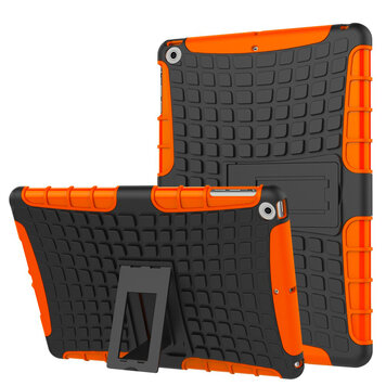 Housse de protection standard Survivor compatible avec iPad 2017 2018 - Orange Noir