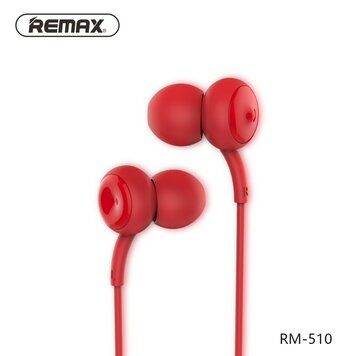 Remax RM-510 Écouteurs intra-auriculaires filaires 3,5 mm - Micro rouge Remax RM-510 Écouteurs intra-auriculaires filaires 3,5 mm - Micro rouge