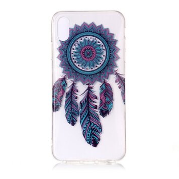 Coque TPU Transparente Dreamcatcher compatible avec iPhone XR - Bleu